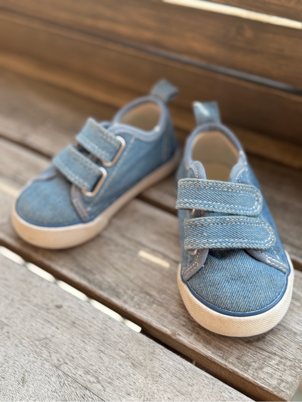 H&M Light Blue Denim-Look Velcro Kids Sneakers